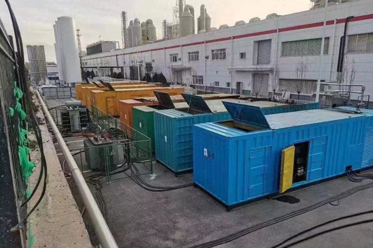 龙游发电机租赁施工现场